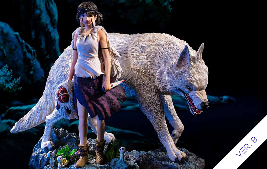 Princess Mononoke - San & Moro (Ver. B) 1/6 Scale Statue by White Deer Studio