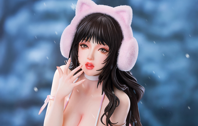 Snowy Peach 1/4 Scale Statue