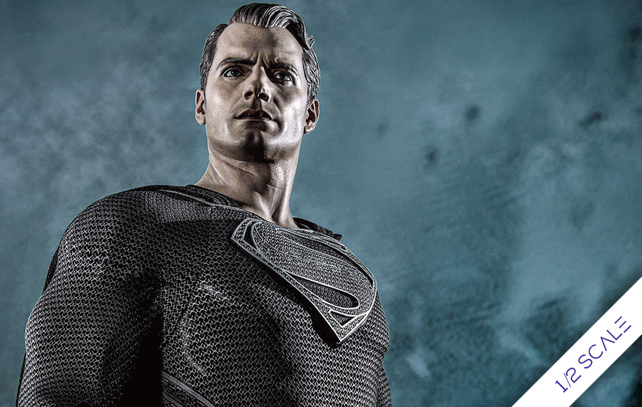 Superman Black Suit 1:2 Scale Statue