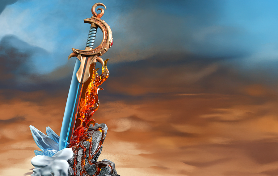 Magic: The Gathering - Sword of Fire & Ice Statue