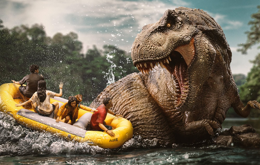 Jurassic World Rebirth - T-Rex River Scene Demi Art Scale 1/20