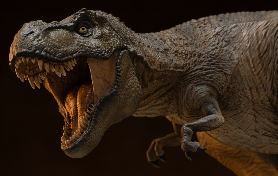 T-Rex Attack Icons Statue