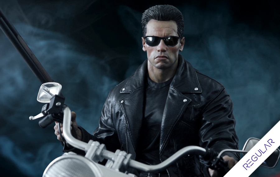 Terminator 2 - T-800 on Motorcycle (Regular) Signature Edition 1/4 Scale Statue