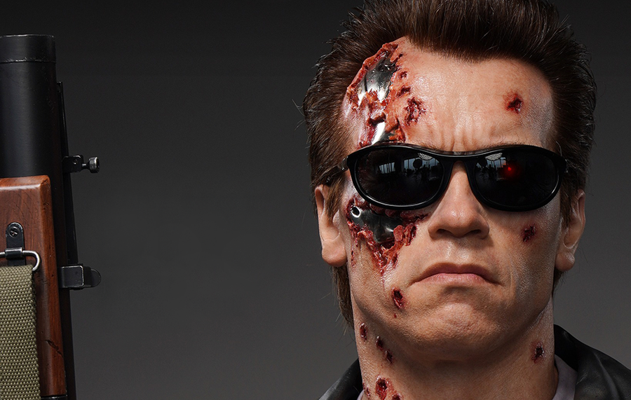 T-800 (Ver. 3) Battle Damaged (Mechanical) Life-Size Bust by Queen Studios