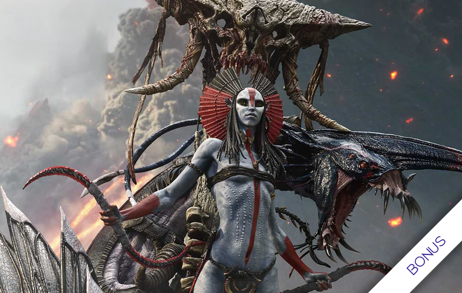 Avatar: Fire and Ash - Varang & Nightwraith (Bonus) 1/4 Scale Statue