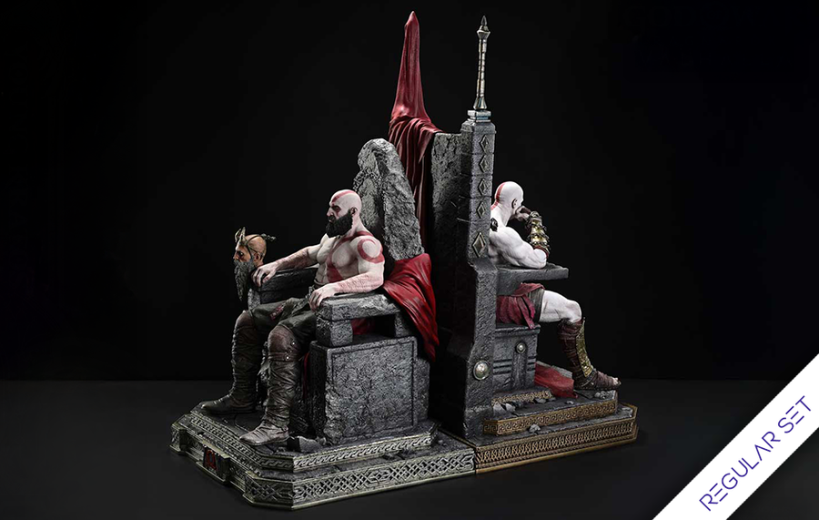 God of War Ragnarök: Valhalla - Master Thyself Kratos & Young Kratos (Regular) 1/3 Scale Statue Set