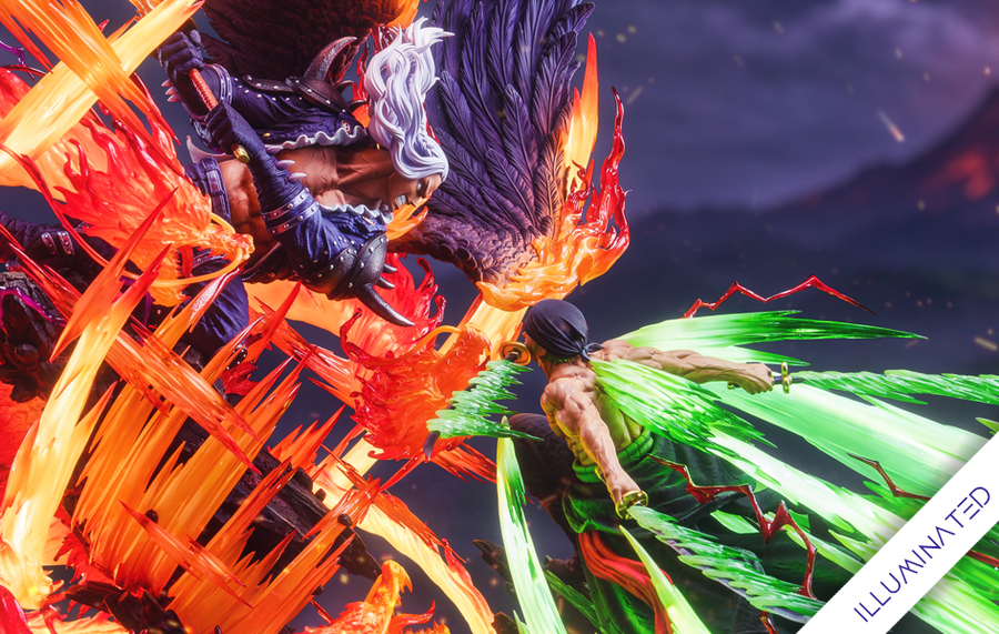 One Piece - Zoro vs. King (Illuminated) Statue