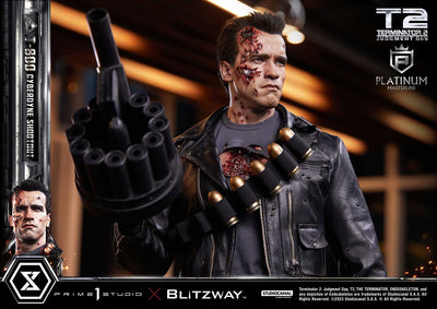 Terminator 2 - Cyberdyne Shootout T-800 (Rooted Hair) 1/3 Scale Statue