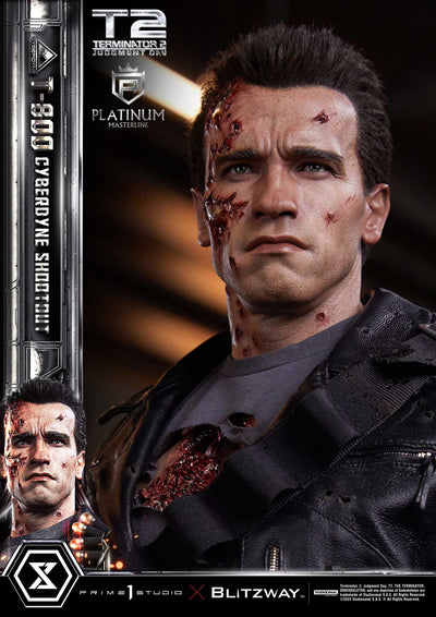 Terminator 2 - Cyberdyne Shootout T-800 (Rooted Hair) 1/3 Scale Statue