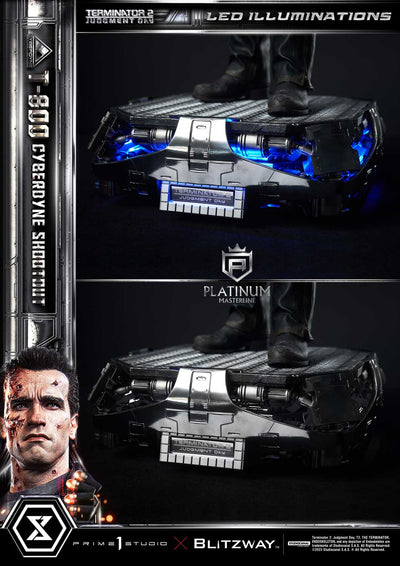 Terminator 2 - Cyberdyne Shootout T-800 (Rooted Hair) 1/3 Scale Statue