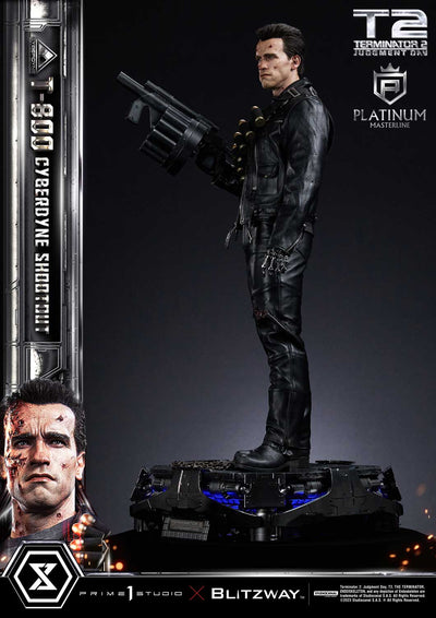 Terminator 2 - Cyberdyne Shootout T-800 (Rooted Hair) 1/3 Scale Statue