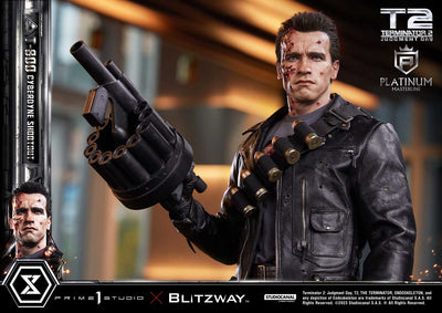 Terminator 2 - Cyberdyne Shootout T-800 (Rooted Hair) 1/3 Scale Statue