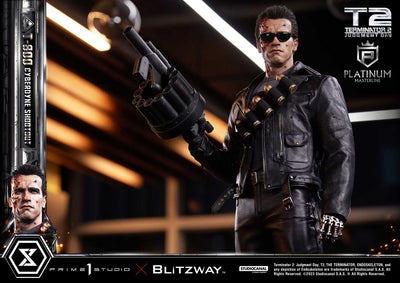 Terminator 2 - Cyberdyne Shootout T-800 (Rooted Hair) 1/3 Scale Statue