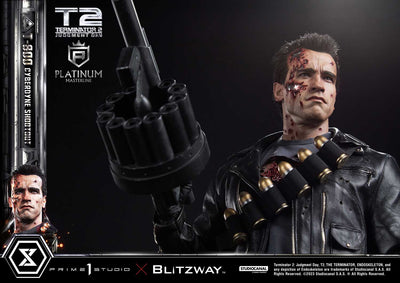 Terminator 2 - Cyberdyne Shootout T-800 (Rooted Hair) 1/3 Scale Statue