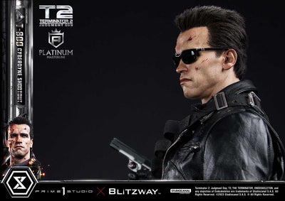 Terminator 2 - Cyberdyne Shootout T-800 (Rooted Hair) 1/3 Scale Statue