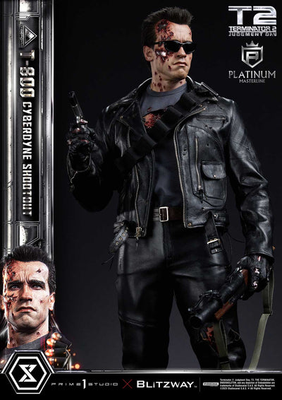 Terminator 2 - Cyberdyne Shootout T-800 (Rooted Hair) 1/3 Scale Statue
