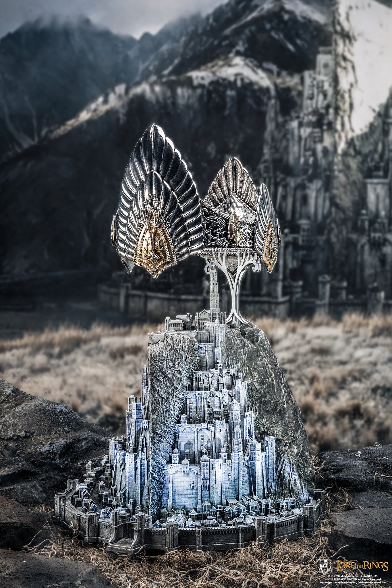 The Lord of The Rings The Capital Of Gondor Minas Tirith Resin Model Statue  COS