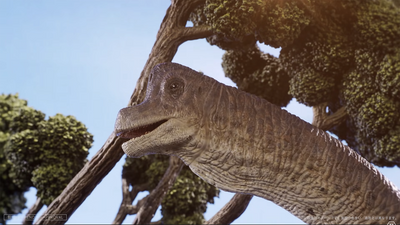 Jurassic Park (1993) - Brachiosaurus Statue