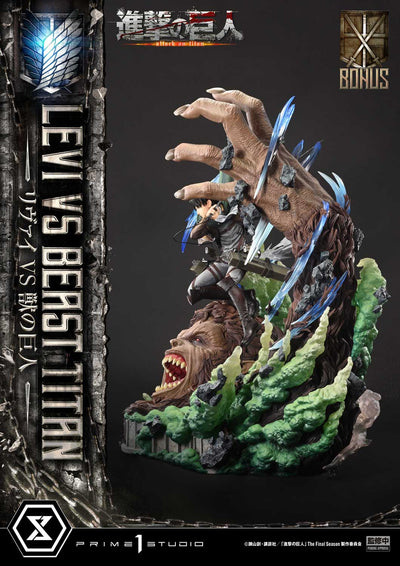 Attack on Titan - Levi vs. Beast Titan (Bonus) 1/4 Scale Statue