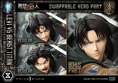 Attack on Titan - Levi vs. Beast Titan (Bonus) 1/4 Scale Statue