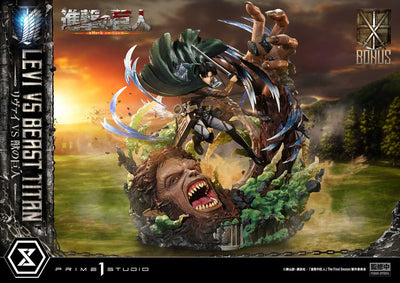 Attack on Titan - Levi vs. Beast Titan (Bonus) 1/4 Scale Statue