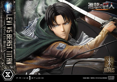 Attack on Titan - Levi vs. Beast Titan (Bonus) 1/4 Scale Statue