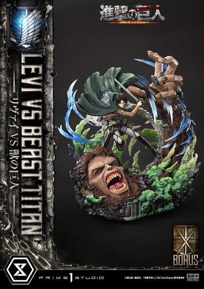 Attack on Titan - Levi vs. Beast Titan (Bonus) 1/4 Scale Statue