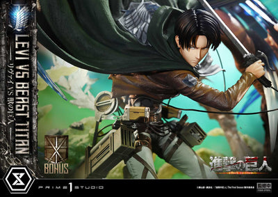 Attack on Titan - Levi vs. Beast Titan (Bonus) 1/4 Scale Statue