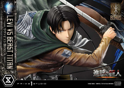 Attack on Titan - Levi vs. Beast Titan (Bonus) 1/4 Scale Statue