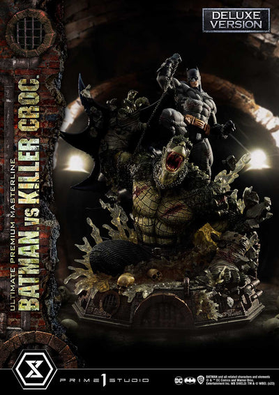 Batman vs. Killer Croc (Deluxe Bonus Version) 1/4 Scale Statue