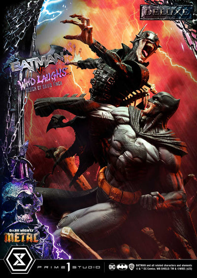 Batman versus Batman Who Laughs (Deluxe Bonus Version) 1/4 Scale Statue