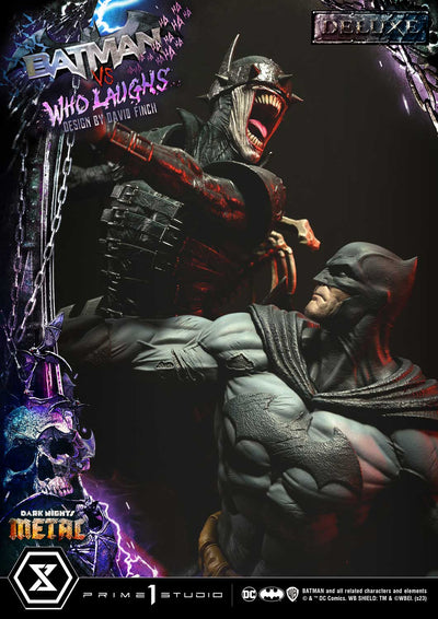 Batman versus Batman Who Laughs (Deluxe Bonus Version) 1/4 Scale Statue