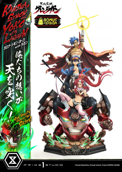Tengan Toppa Gurren Lagann - Kamina, Simon & Yoko - Our Hearts Pierce the Skies (Deluxe Bonus) 1/4 Scale Statue