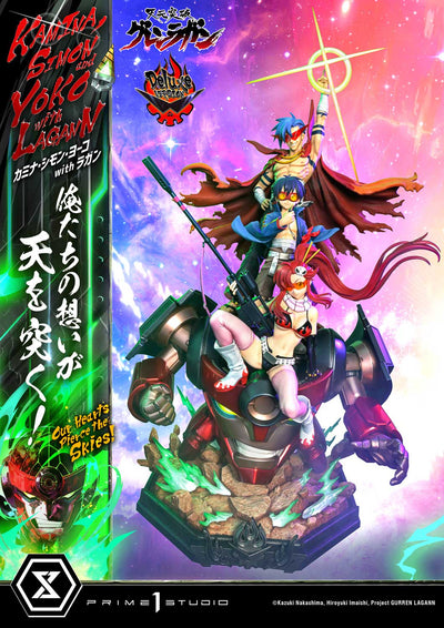 Tengan Toppa Gurren Lagann - Kamina, Simon & Yoko - Our Hearts Pierce the Skies (Deluxe Bonus) 1/4 Scale Statue