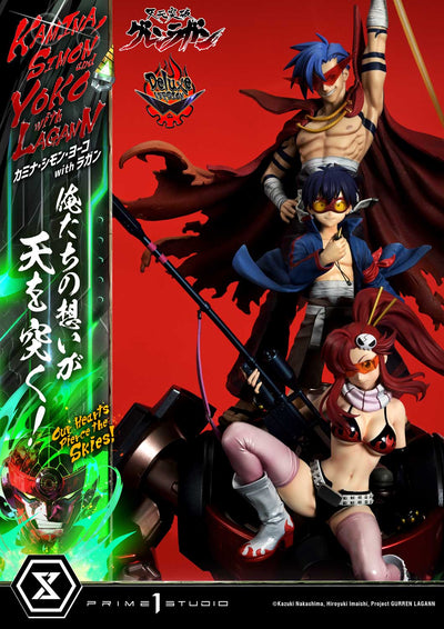 Tengan Toppa Gurren Lagann - Kamina, Simon & Yoko - Our Hearts Pierce the Skies (Deluxe Bonus) 1/4 Scale Statue