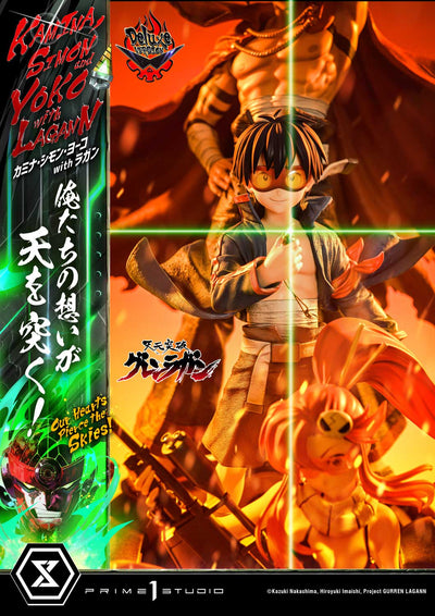 Tengan Toppa Gurren Lagann - Kamina, Simon & Yoko - Our Hearts Pierce the Skies (Deluxe Bonus) 1/4 Scale Statue