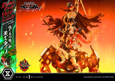 Tengan Toppa Gurren Lagann - Kamina, Simon & Yoko - Our Hearts Pierce the Skies (Deluxe Bonus) 1/4 Scale Statue