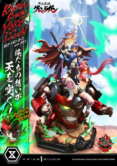 Tengan Toppa Gurren Lagann - Kamina, Simon & Yoko - Our Hearts Pierce the Skies (Deluxe Bonus) 1/4 Scale Statue