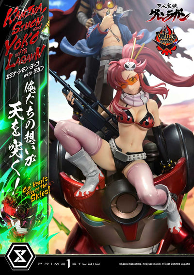Tengan Toppa Gurren Lagann - Kamina, Simon & Yoko - Our Hearts Pierce the Skies (Deluxe Bonus) 1/4 Scale Statue