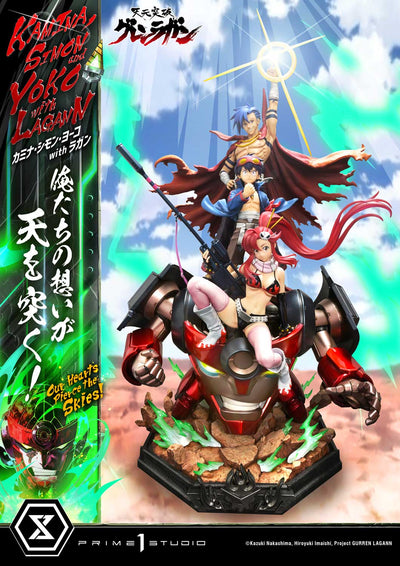 Tengan Toppa Gurren Lagann - Kamina, Simon & Yoko - Our Hearts Pierce the Skies (Deluxe Bonus) 1/4 Scale Statue