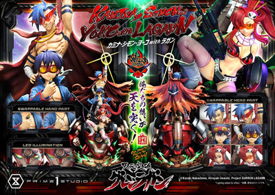 Tengan Toppa Gurren Lagann - Kamina, Simon & Yoko - Our Hearts Pierce the Skies (Deluxe Bonus) 1/4 Scale Statue