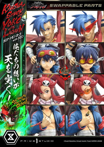 Tengan Toppa Gurren Lagann - Kamina, Simon & Yoko - Our Hearts Pierce the Skies (Deluxe Bonus) 1/4 Scale Statue
