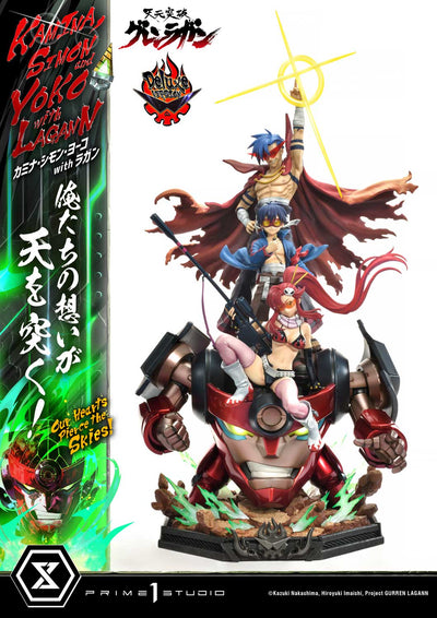 Tengan Toppa Gurren Lagann - Kamina, Simon & Yoko - Our Hearts Pierce the Skies (Deluxe Bonus) 1/4 Scale Statue