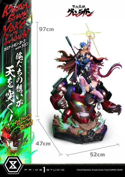 Tengan Toppa Gurren Lagann - Kamina, Simon & Yoko - Our Hearts Pierce the Skies (Deluxe Bonus) 1/4 Scale Statue