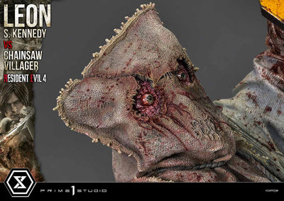 Resident Evil 4 - Leon Kennedy vs. Chainsaw Villager 1/4 Scale Statue (BONUS)