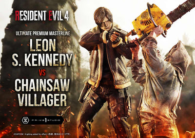 Resident Evil 4 - Leon Kennedy vs. Chainsaw Villager 1/4 Scale Statue (BONUS)