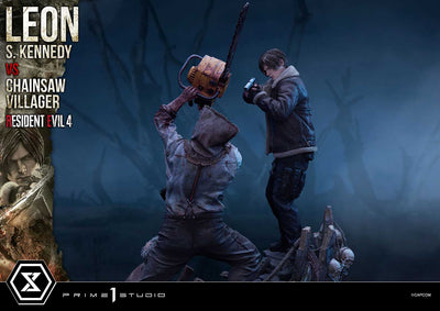 Resident Evil 4 - Leon Kennedy vs. Chainsaw Villager 1/4 Scale Statue (BONUS)