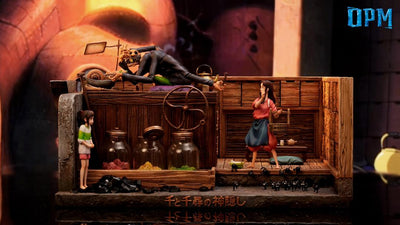 Spirited Away - Chihiro, Kamaji & Lin Statue