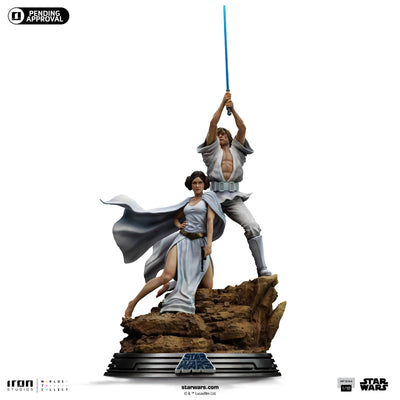 Luke & Leia Movie Poster Deluxe Art Scale 1/10