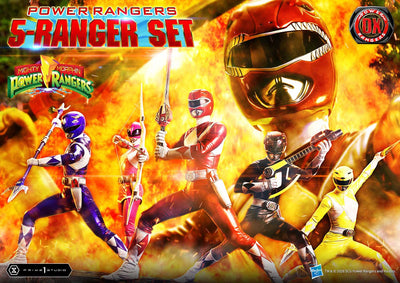 Mighty Morphin Power Rangers (Deluxe) 5-Ranger 1/4 Scale Statue Set